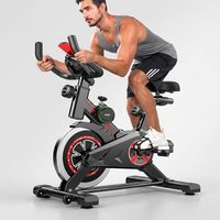 Vélo de spinning compact d'intérieur à transmission par courroie avec roues de transport, gain de place, réglable, pour fitness, vente en gros, personnalisable OEM