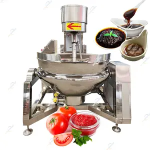 Electric Gas Steam Mixer Jacket Kettle Mango Blueberry Strawberry Fruit Jam Spice Chili Tomato Sauce Making Machine