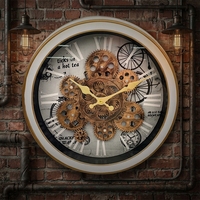 Hochwertige Quarz-Digital-Wanduhr mit Nadelanzeige, Metall-Kunst-Wanduhr, Luxuriöser Antik-Stil, Modernes Design, Batterien Inklusive