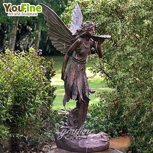 Casting Antique Bronze <strong>Garden</strong> <strong>Fairy</strong> <strong>Statue</strong> for Sale - Product Image 2
