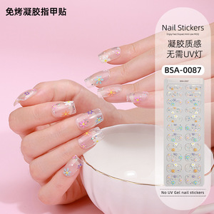 Pegatinas de Gel 3D para Uñas con Diseño Floral, Sin Necesidad de UV, Parches de Arte de Uñas Estilo Francés, Pegatinas Instantáneas de Manicura en Gel, Venta al Por Mayor - Product Image 3