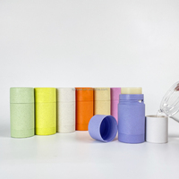 Contenant de déodorant rechargeable de 45 ml, baril en papier, bâton de cire pour cheveux en paille de blé écologique, personnalisation, emballage cosmétique, flacon