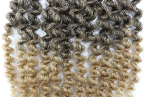 Nouveautés en gros : Extensions de cheveux synthétiques bouclés pour tresses, style Cuban Mambo Twist, pour déesses blondes, à micro-boucles, pour crochet, effet faux riz - Product Image 4