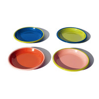 Service de table en émail bicolore fait main, assiette de petit-déjeuner, plateau de restaurant, bol à flocons d'avoine, ensemble de vaisselle en émail personnalisable