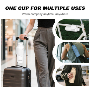 Maleta a juego Botella de agua aislada de acero inoxidable Taza de viaje de 480Ml para deportes al aire libre y actividades <span class=keywords><strong>Trolley</strong></span> Case Friendly - Product Image 2