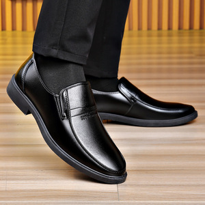 Zapatos Oxford de Cuero Genuino Estilo Británico para Hombre, con Cordones, Punta en Pico, Formales, de Oficina, Transpirables, Ligeros, Antideslizantes - Product Image 4