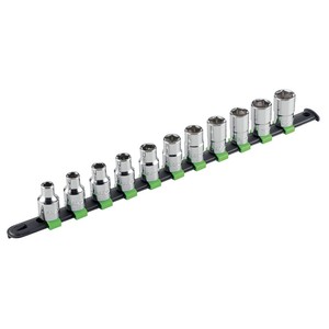 625A/S11 Socket <b>Set</b> 11 <b>Pc</b> Metric Chrome Vanadium Steel For Auto Repair Tools - Product Image 1