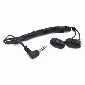 <span class=keywords><strong>Auriculares</strong></span> <span class=keywords><strong>intrauditivos</strong></span> con cable, audífonos de 3,5mm de color negro con cable para líneas aéreas - Product Image 1