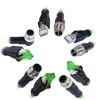 Connecteur de câble M12 à Rj45, jointeur de câble M12 3 4 5 8 12 17 broches A B C D X Code mâle femelle connecteur étanche