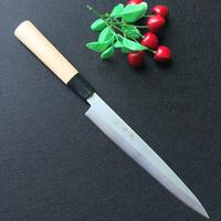 Couteau à sushi japonais professionnel, couteau de cuisine pour chef, acier inoxydable avec manche en bois