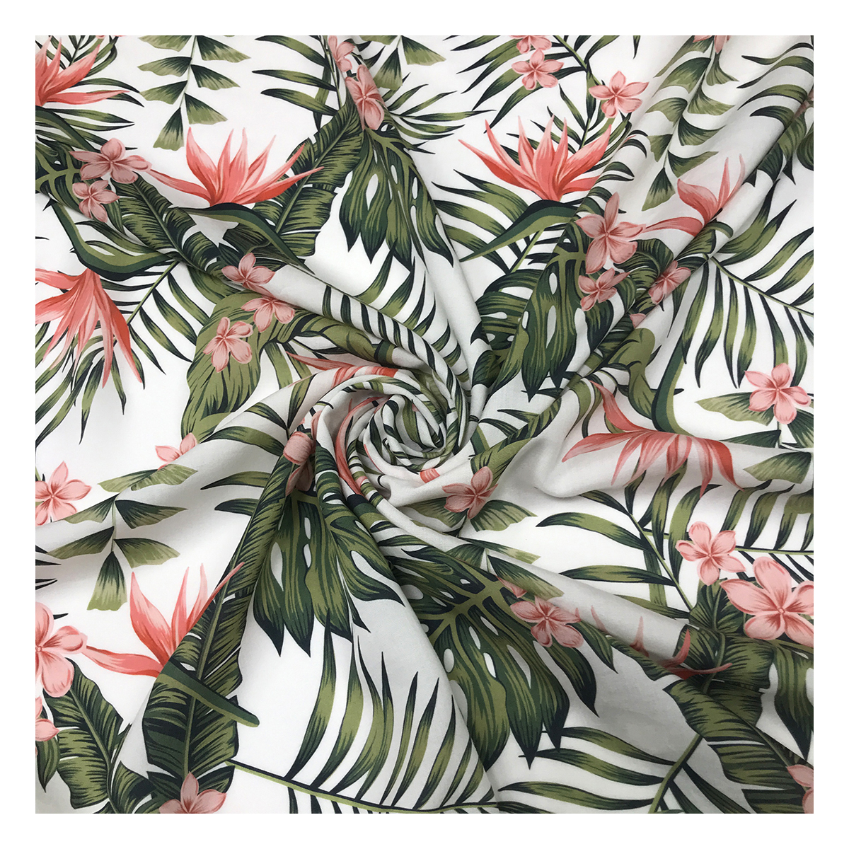 The Factory Outlet Eco-Friendly Tropical Design Custom Digital Print Rayon Fabric for Shirt Pajamas and Upholstery