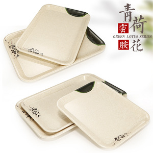 Rectangular Melamine <b>Tray</b> 8021 With Floral Pattern For Home And Commercial Use - Product Image 4