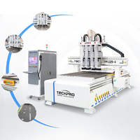 Abordable rentable multi-tête bois CNC routeur 3 axes CNC routeur MDF coupe en bois meubles porte fabrication
