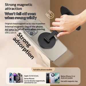 Compatible Magnetic Phone <strong>Stand</strong>, 1080&deg; Rotatable Adjustable Desktop Holder for <strong>iPhone</strong> Alloy Hinge - Product Image 3