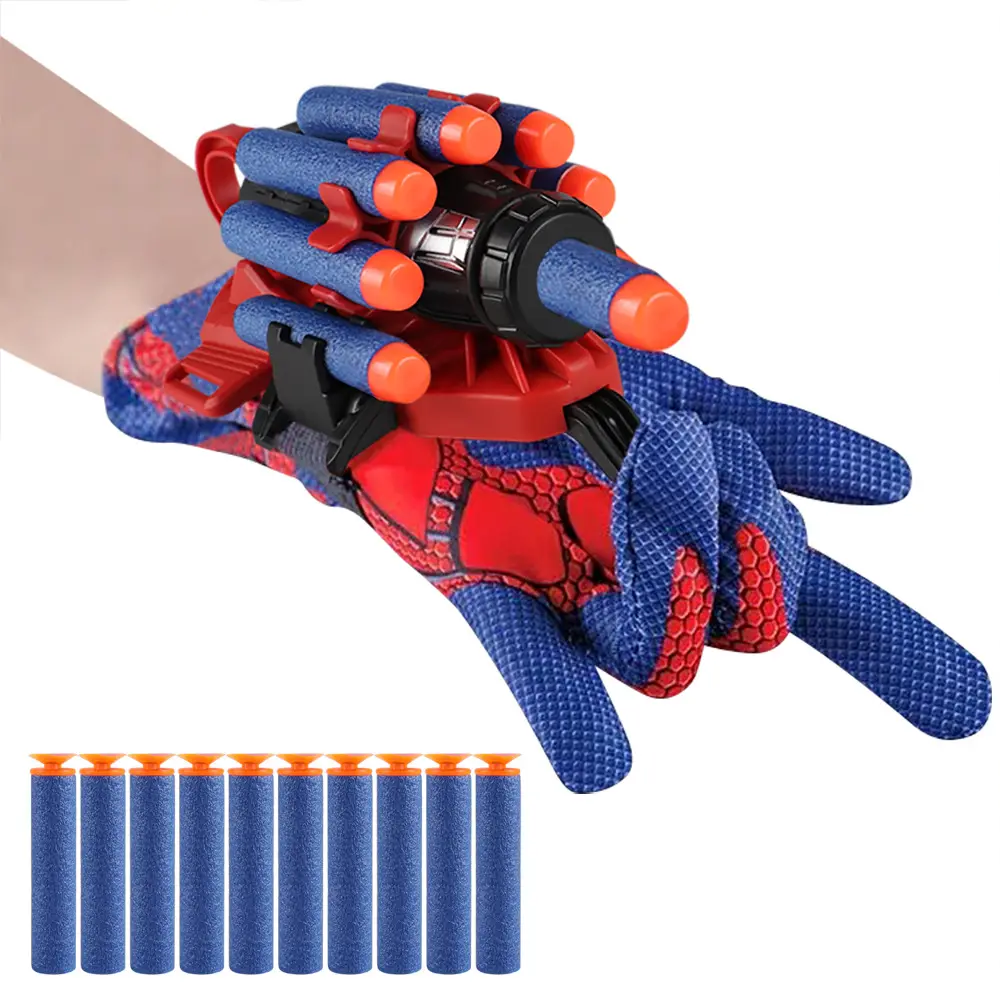 Tiktolk Hot Selling Web Shooter Speelgoed Echt Met Touw Geweldig Spinnenhandschoenen Man Web Shooter Speelgoed Set Voor Kinderen