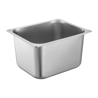 Plat de buffet rectangulaire GN de style européen en acier inoxydable de luxe, compatible lave-vaisselle, écologique, grande capacité, logo personnalisé