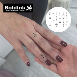 <span class=keywords><strong>Tatuaje</strong></span> Semipermanente Boldink Negro con Símbolos Pequeños de Sol, <span class=keywords><strong>Luna</strong></span> y Estrella, Resistente al Agua, Larga Duración (2 Semanas), Tinta Jagua - Product Image 2