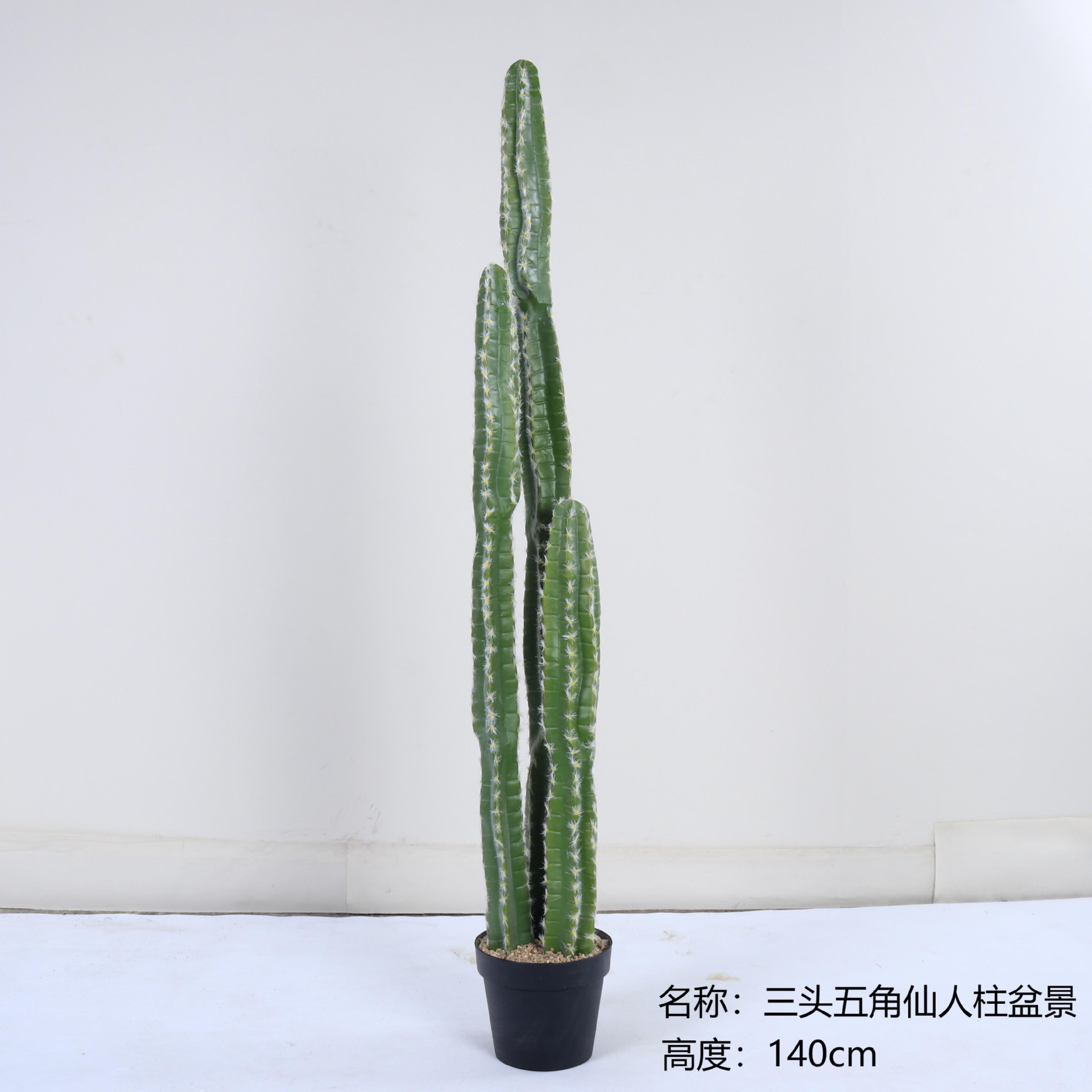 Bonsaï cactus à trois têtes et cinq pointes de 140 cm