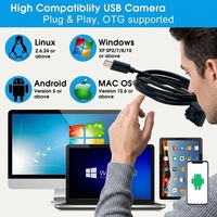 Kamera Eksternal Ponsel Android Tipe-C Mikro Ukuran Terkecil 12x12mm DIY 720P 1MP 1080P 2MP Dengan Audio
