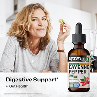 Supplément de poivre de Cayenne de marque privée extrait liquide de capsaïcine Gouttes de poivre de Cayenne pour le soutien de la digestion