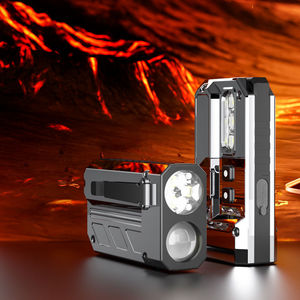 Cao Lumen <span class=keywords><strong>Mini</strong></span> Pocket <span class=keywords><strong>Led</strong></span> đèn pin USB có thể sạc lại UV Nhiệt độ màu hợp kim nhôm tính năng chống thấm nước-cho EDC <span class=keywords><strong>Keychain</strong></span> - Product Image 1
