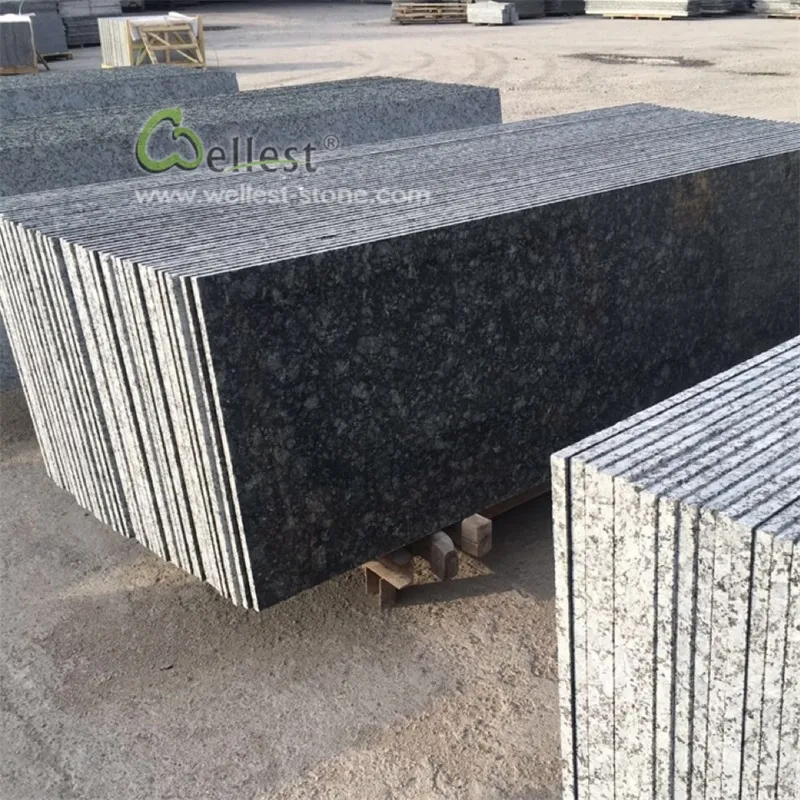 Granite slab màu xanh lá cây đúc sẵn bàn