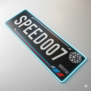 Placas de Matrícula de Vehículos de Metal Estilo Europeo Personalizadas, Placa de Número 3D Estampada, Fabricante, Acabado Brillante, Ajuste Universal, 2 mm - Product Image 4