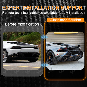Accesorios para Automóviles, Parachoques Trasero Estilo <span class=keywords><strong>T</strong></span> de Fibra de Carbono Seca para Lamborghini Huracán LP610 2014-2019, Parachoques Traseros para Automóviles, Autopartes - Product Image 2