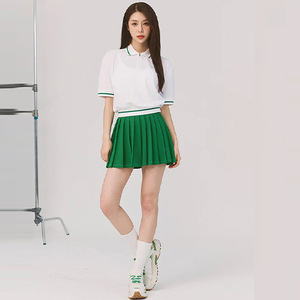 Conjunto de ropa deportiva para <span class=keywords><strong>mujer</strong></span>: Top acanalado y falda plisada para golf, running, danza, <span class=keywords><strong>tenis</strong></span> y otros deportes. - Product Image 5