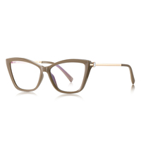 Nuevas Monturas Ópticas de Metal TR para Mujer, de Alta Calidad, con Protección Anti-luz Azul, Monturas de Gafas de Moda al por Mayor