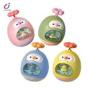 Baby Cartoon Duck Balance Plastic A Roly Poly Toy, Amphibious 2 In 1 Rocking Tumbler Bath Toy