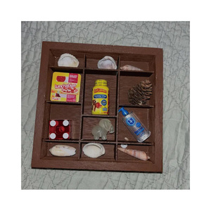 Cabinet de curiosité en bois plateau d'imprimante boîte aux lettres affichage, boîte d'ombre décoration murale armoire Vintage <span class=keywords><strong>tiroir</strong></span> bibelot étagère trésor - Product Image 5