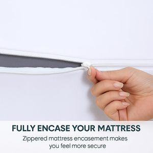 Zippered Nệm encasement không thấm nước nệm bảo vệ, sáu mặt TPU lớp phù hợp lên đến 8 trong sâu mềm-mềm có thể giặt được - Product Image 4