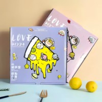 Boîtes à pizza personnalisées avec pelliculage mat, gaufrage, doublure intérieure en aluminium, résistantes à la graisse, emballage en forme d'avion pour la livraison à emporter