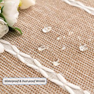 Yingkuo nastro di lino di cotone nappine con nappine con bordo tovaglia fatta a mano copri matrimonio <span class=keywords><strong>per</strong></span> matrimonio e festa - Product Image 4