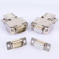 Deux rangées de contacts solides capot en métal plaqué or DB9 9 broches connecteur série RS-232 DB9 connecteur femelle