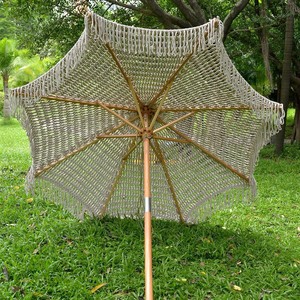 Ombrellone da Sole Impermeabile in Macramè Intrecciato a Corda, Modello a Zucca, per Esterni, Hotel, Cortili e Spiagge - Vendita Calda - Product Image 3