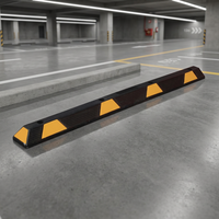 Butée de roue en caoutchouc Wesure 1830x150x100mm, robuste, pour la sécurité du garage