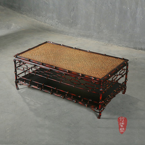 Chinese Style Handmade <b>Bamboo</b> Coffee <b>Table</b> Rattan Top Large Size Living Room Furniture Tea <b>Table</b> - Product Image 1