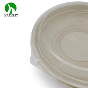 Plateau à bento <span class=keywords><strong>Poke</strong></span> Donburi jetable compostable pour traiteur avec couvercle anti-buée - Product Image 4