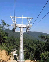 Tour de puissance monopolaire en acier tubulaire de mât de pylône de ligne de transmission électrique d'autosupport pour l'infrastructure de télécommunication