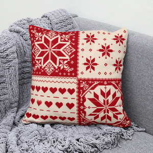 Funda de Cojín Navideña con Diseño de Copo de Nieve Nórdico, 18x18 Pulgadas, Cierre Oculto, Funda de Almohada Reversible Personalizada para Decoración del Hogar y Sala de Estar - Product Image 5