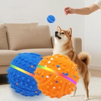 LED EVA Einfacher Interaktiver USB-Aufladbarer RGB Mehrfarbiger Leuchtender Hundeball Haustier-Spielzeug mit Automatischer Beleuchtung & Vibrationsfunktionen