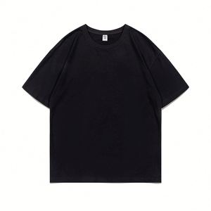 Design Custom Summer Short Sleeve <b>T</b>-shirt Pure Cotton Men's Loose Top Round Neck Solid Color <b>T</b>-shirt - Product Image 2