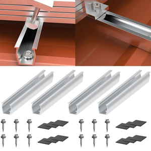Rail en U en aluminium pour panneaux solaires, mini-rail pour <span class=keywords><strong>toiture</strong></span> solaire - Product Image 2