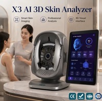 Analyseur de peau et de cuir chevelu 3D X3 Pro AI, 8 couches spectrales, scanner facial, machine de diagnostic cutané multispectrale avec tablette pour usage en salon