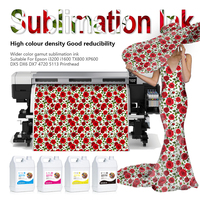 Tinta Sublimasi Warna Cerah 5 Liter CMYK untuk Epson I3200 I1600 DX5 DX7 XP600 4720 Pemasok Printhead Grosir