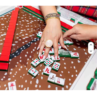 Jeu de Mahjong 2 Joueurs, Tuiles Compactes 160 Pièces, Logo Personnalisé, Tuiles Acryliques en Gros, Sac de Transport Portable, Fabricant Direct d'Usine