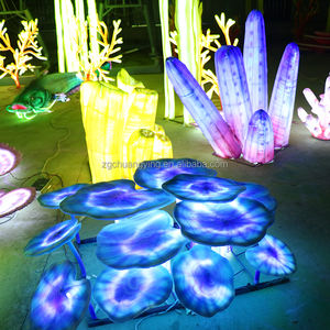 Themaparken Avondmarkten En Carnavals Licht Festival Lichtgevende Zeethema Decoraties Kwallen Stralen Kleurrijke Lichten Uit - Product Image 3