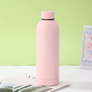 Custom Logo Rubber Coating Vacuum <b>Thermos</b> <b>Bottle</b> American Style Small Mouth Sports Water <b>Bottle</b> With Strap - Product Image 5